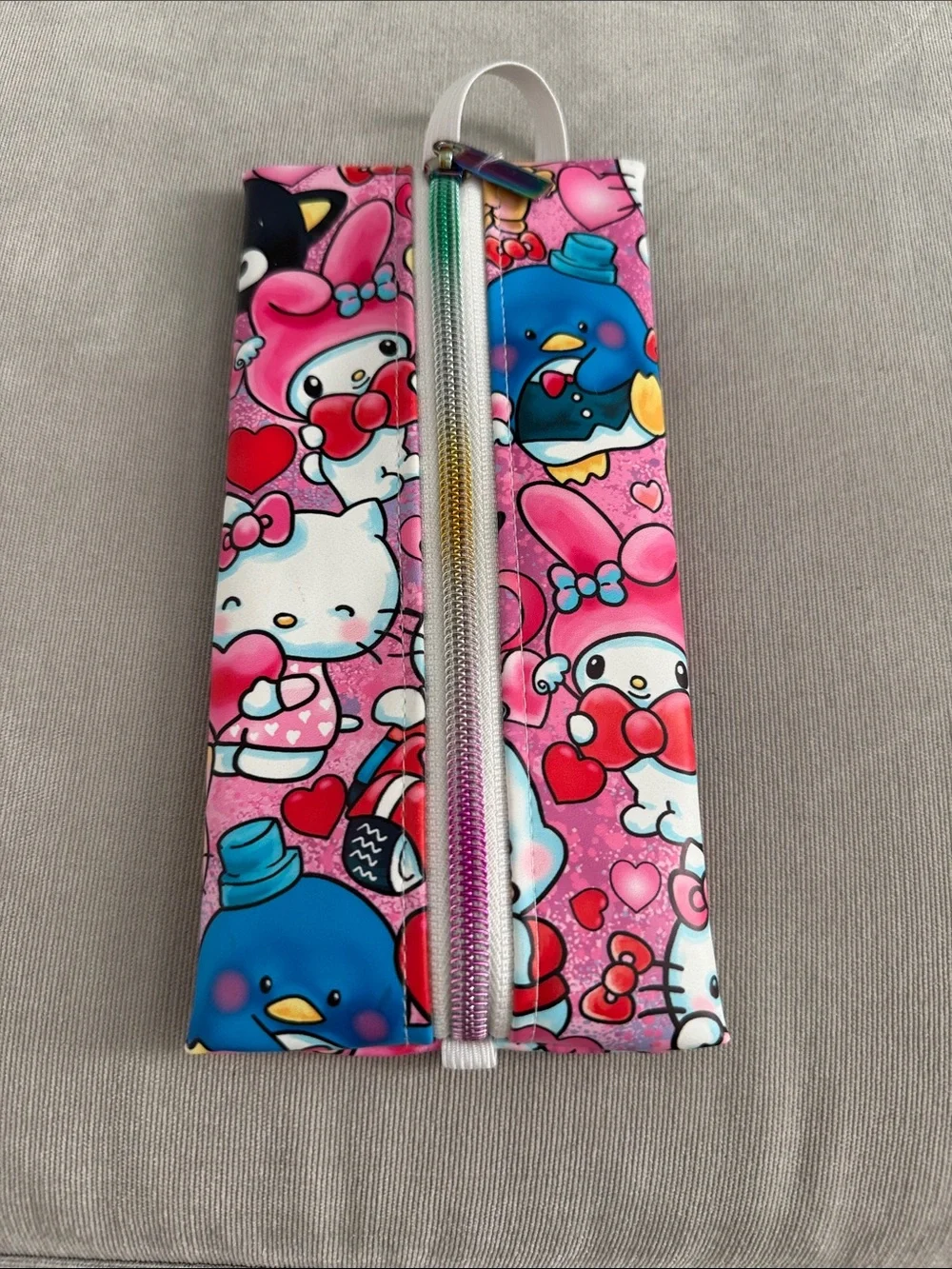Hello Kitty Inspired Pink Kids Pencil Case with Character Print Planner Pouch